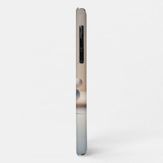 Modern 3D Floating Spheres Art - Minimalist Pastel Case-Mate iPhoneケース (裏面/左)