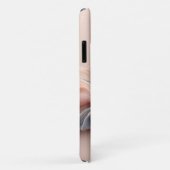 Modern 3D Fluid Abstract Swirls Elegant Soft Pink Case-Mate iPhoneケース (裏面/右)