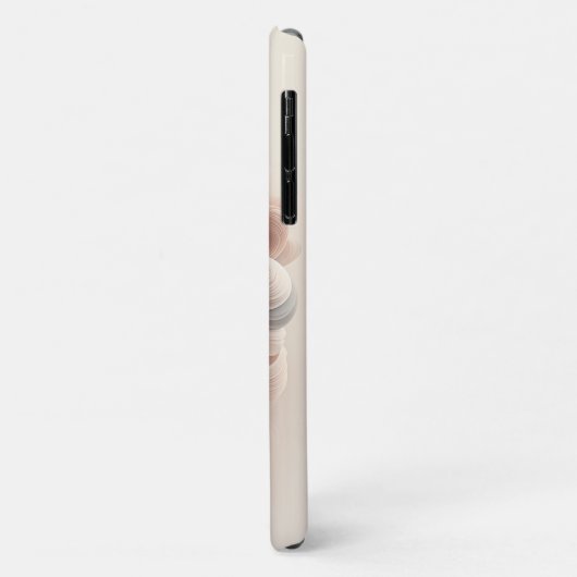 Modern 3D Fluid Abstract Swirls Elegant Soft Pink Case-Mate iPhoneケース (裏面/左)
