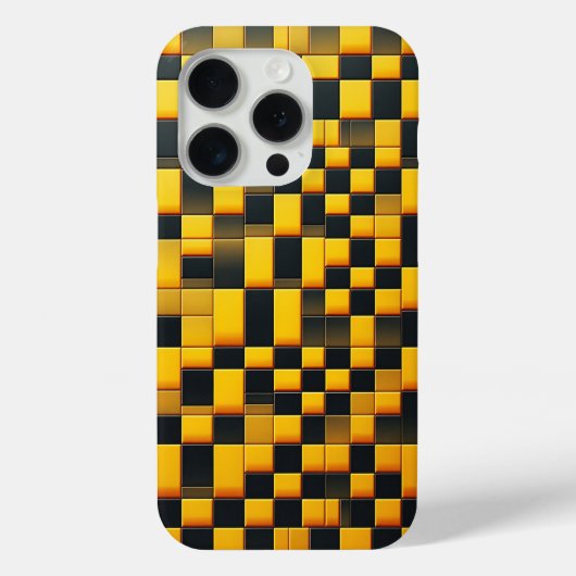 Modern 3D Geometric Block Case - Industrial Yellow Case-Mate iPhoneケース (裏面)