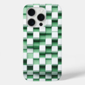Modern 3D Geometric Cube Case - Mint Green & White Case-Mate iPhoneケース (裏面)
