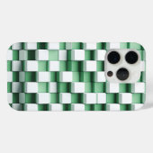 Modern 3D Geometric Cube Case - Mint Green & White Case-Mate iPhoneケース (裏面 (横))