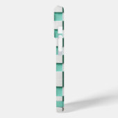 Modern 3D Geometric Cube Case - Mint Green & White Case-Mate iPhoneケース (裏面 / 左)
