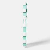 Modern 3D Geometric Cube Case - Mint Green & White Case-Mate iPhoneケース (裏面 / 右)