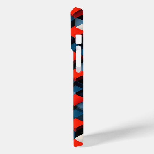 Modern 3D Geometric Cube Phone Case Abstract Deep Case-Mate iPhoneケース (裏面 / 左)