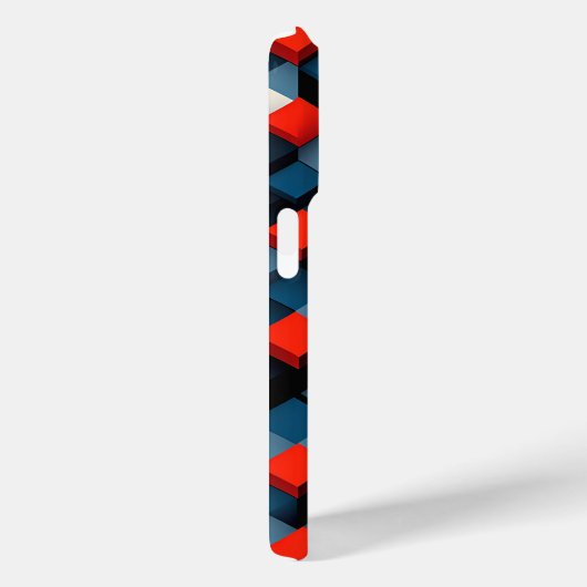 Modern 3D Geometric Cube Phone Case Abstract Deep Case-Mate iPhoneケース (裏面 / 右)