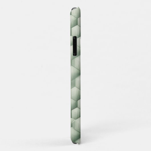 Modern 3D Geometric Hexagon Texture - Elegant Sage Case-Mate iPhoneケース (裏面/右)