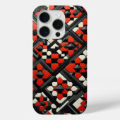 Modern 3D Geometric Mandala Case - Bold Red, Black Case-Mate iPhoneケース (裏面)