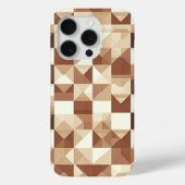 Modern 3D Geometric Pyramid Phone Case Earth Tone Case-Mate iPhoneケース (裏面)