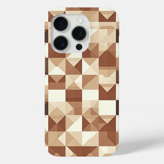Modern 3D Geometric Pyramid Phone Case  Earth Tone Case-Mate iPhoneケース (裏面)