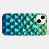 Modern 3D Geometric Pyramid Phone Case - Teal and  Case-Mate iPhoneケース (裏面 (横))