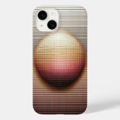 Modern 3D Geometric Sphere Gradient Sunset Tiles L Case-Mate iPhoneケース (裏面)