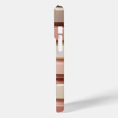 Modern 3D Geometric Square Case Dusty Rose, Cream Case-Mate iPhoneケース (裏面 / 左)