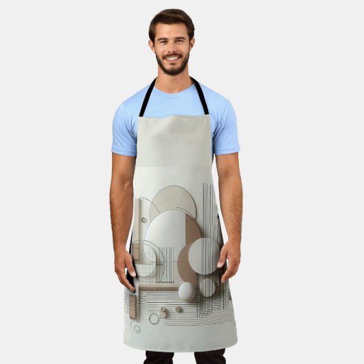 Modern 3D Geometry エプロン (着用した状態)