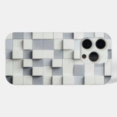 Modern 3D Grey & White Cube Phone Case Minimalist Case-Mate iPhoneケース (裏面 (横))