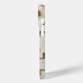 Modern 3D Ivory & Beige Geometric Cube Phone Case  Case-Mate iPhoneケース (裏面 / 左)