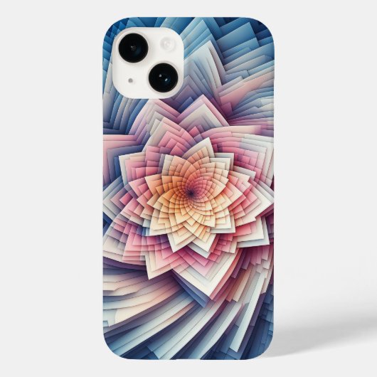 Modern 3D Layered Paper Phone Case - Pastel Geomet Case-Mate iPhoneケース (裏面)