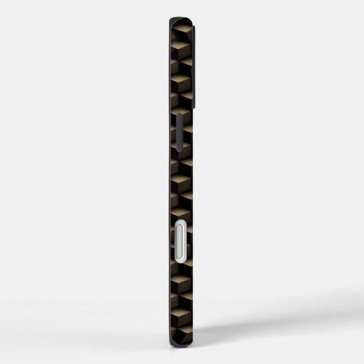 Modern 3D Monogram, Geometric Bronze Pattern Case-Mate iPhoneケース (裏面 / 右)
