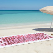 Modern 3D Pink Maze Beach Towel ビーチタオル
