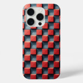 Modern 3D Red Pyramid Phone Case Abstract Geometri Case-Mate iPhoneケース (裏面)