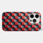 Modern 3D Red Pyramid Phone Case Abstract Geometri Case-Mate iPhoneケース (裏面 (横))