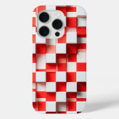 Modern 3D Red & White Geometric Cube Case Abstract Case-Mate iPhoneケース (裏面)