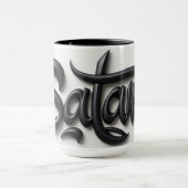 Modern 3D Salam Greeting | Bold Black & White  マグカップ (中央)