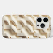 Modern 3D Wavy Cream Phone Case - Minimalist Sand Case-Mate iPhoneケース (裏面 (横))