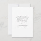 Modern 4 Photo Black White Filmstrip Wedding  サンキューカード (裏面)