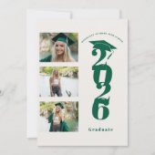 Modern 4 Photo Class of 2026 Graduation Party 招待状 (正面)