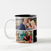 Modern 4 Photo Collage First Grandpa  Mug ツートーンマグカップ (左)