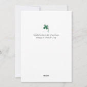 Modern 4 Photo Collage St Patricks Day Family シーズンカード (裏面)