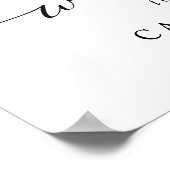 Modern 4 Photo Collage Wedding Welcome Sign ポスター (角)