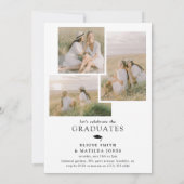 Modern 4 Photo Joint Graduation Party 招待状 (裏面)