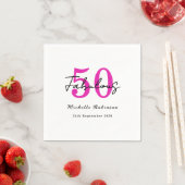 Modern 50 and Fabulous 50th Birthday Party スタンダードカクテルナプキン (インサイチュ)