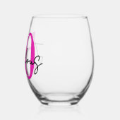  Modern 50 and Fabulous 50th Birthday Party ステムなしワイングラス (左)