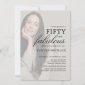 Modern 50 and Fabulous 50th Birthday Party 招待状 (正面)