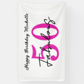 Modern 50 and Fabulous 50th Birthday Party 横断幕 (縦)