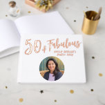 Modern 50 and Fabulous Photo 50th Birthday Party ゲストブック<br><div class="desc">Modern 50 and Fabulous Photo 50th Birthday Party Guest Book. Modern and simple design with trendy script 50 & Fabulous. A custom photo birthday guest book for her. Customize with the name and age and add your photo into the template.</div>