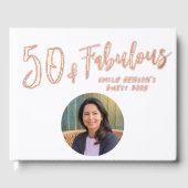 Modern 50 and Fabulous Photo 50th Birthday Party ゲストブック (正面)