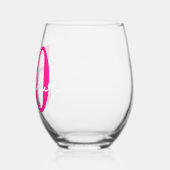 Modern 50 and Fabulous Pink 50th Birthday Party ステムなしワイングラス (左)