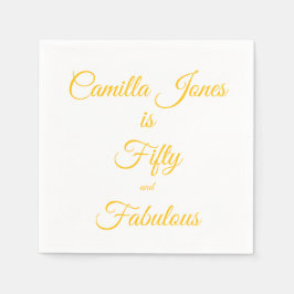 Modern, 50th Birthday custom napkin スタンダードカクテルナプキン