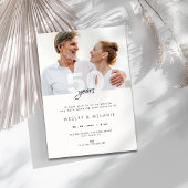 Modern 50th Wedding Anniversary with Photo 招待状