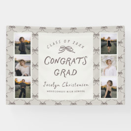 Modern 6 Photo Collage Congrats Grad Graduation 横断幕