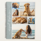 Modern 6 Photo Collage Personalized Custom プランナー手帳 (正面)