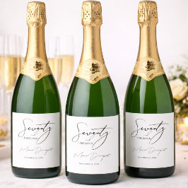 Modern 70 and Fabulous 70th Birthday Party  スパークリングワインラベル