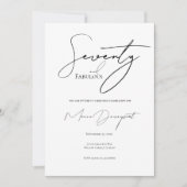 Modern 70 and Fabulous 70th Birthday Party  招待状 (正面)