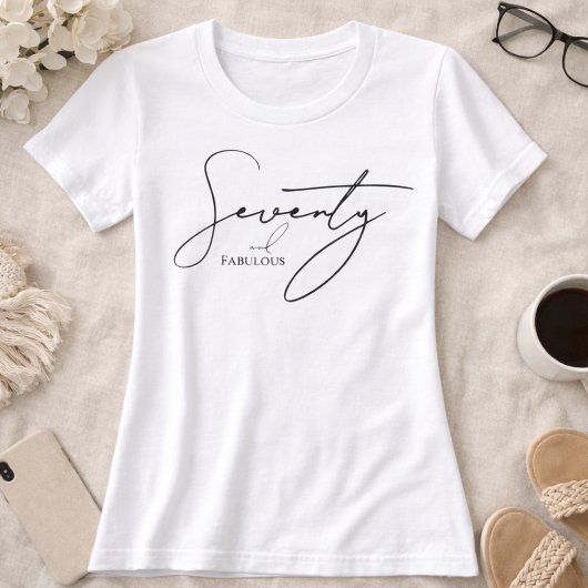 Modern 70 and Fabulous 70th Birthday Party  Tシャツ