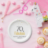 Modern 70 and Fabulous Birthday  ペーパープレート (パーティー)