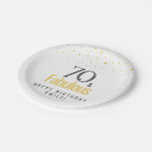 Modern 70 and Fabulous Birthday  ペーパープレート (アングル)